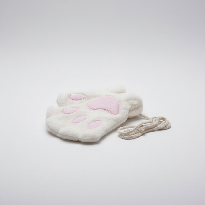 Fingerlose Plüschige Pfotenhandschuhe - PawFluff