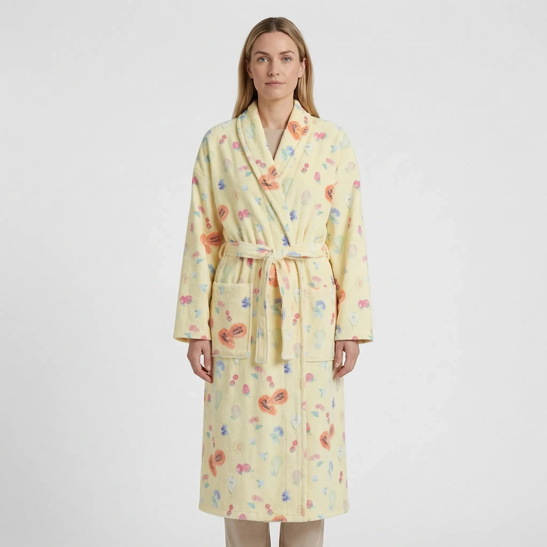 Floral Print Long Dressing Gown - Rebecca