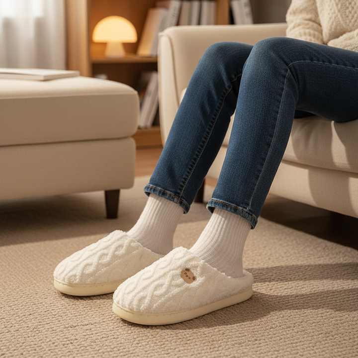 Gefütterte Flauschige Hausschuhe - CozyTinsel