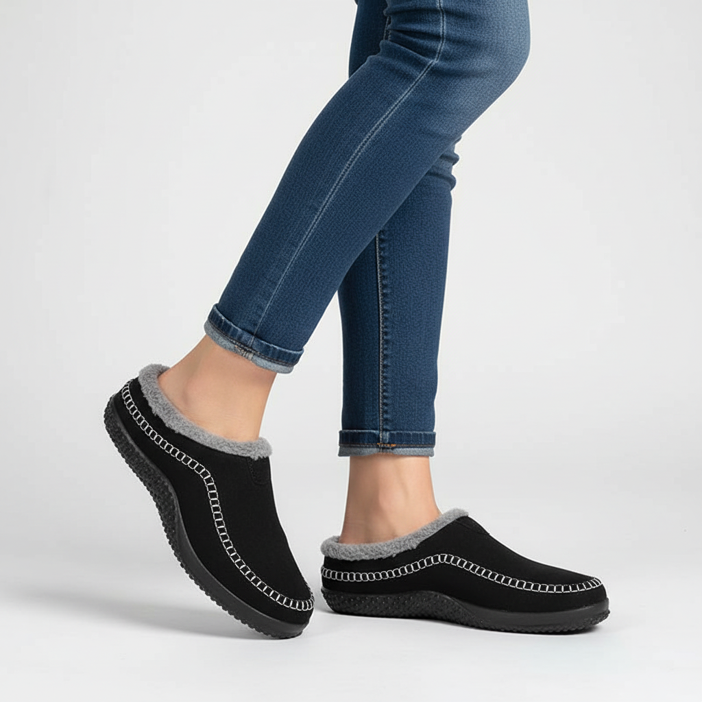 Gefütterte Hausschuh Pantoffel - FuzzWalker