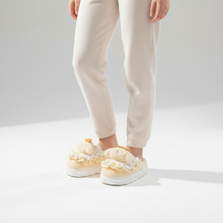 Gefütterte Hausschuhe Mit Design - CozyFluff