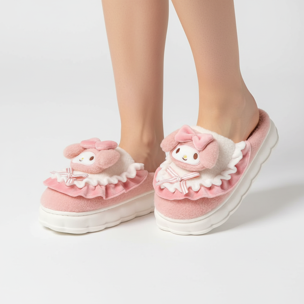 Gefütterte Hausschuhe Mit Design - CozyFluff