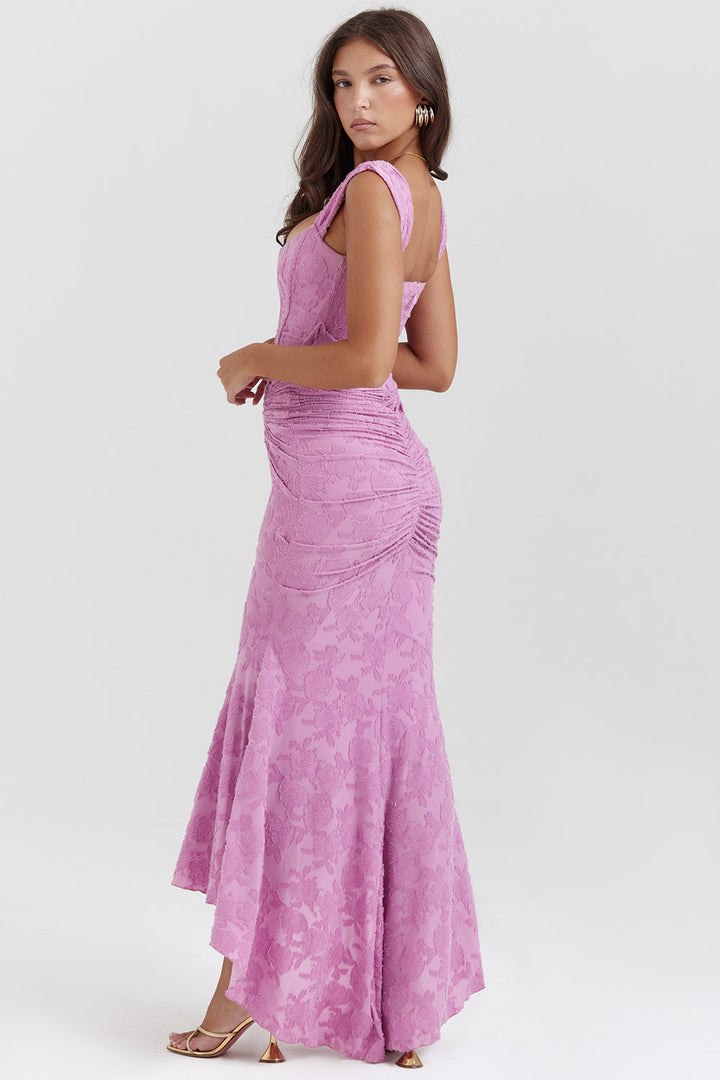 Gerafftes Schulterfreies Kleid - Linda