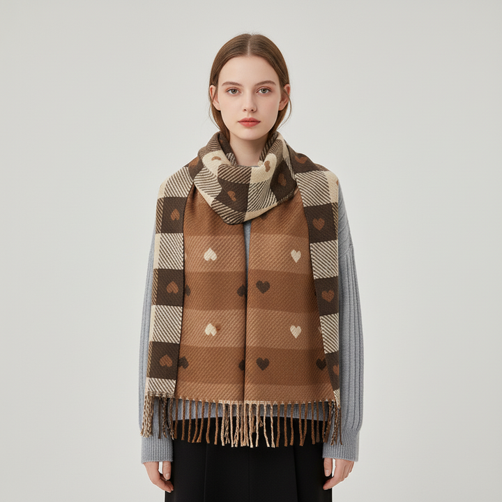 Gestreifter Damen Schal - HeartWarm