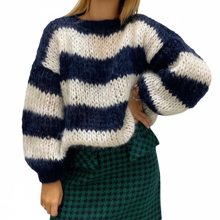 Gestreifter Strickpullover - Hannah