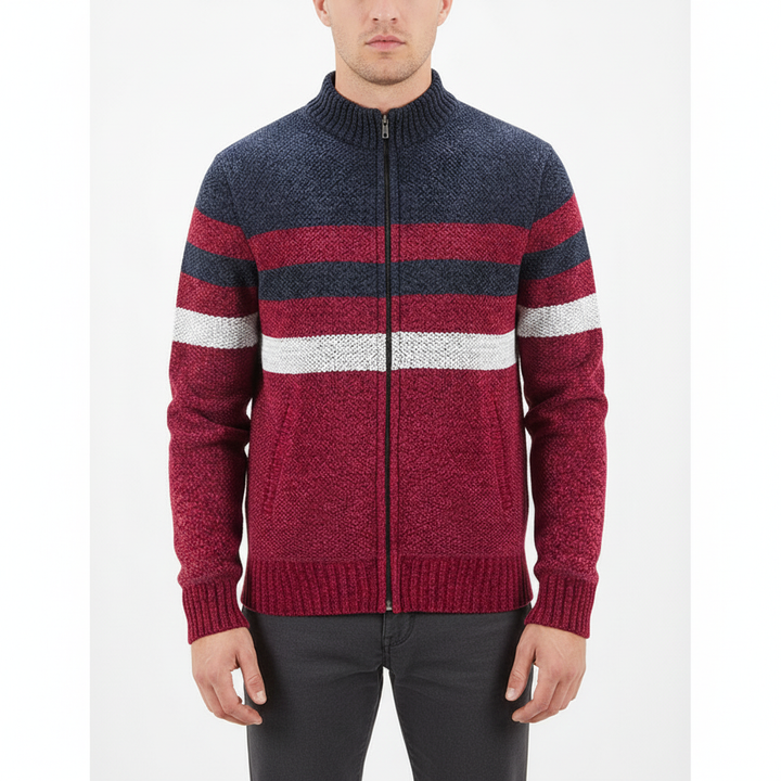 Gestreiftes Herbstvest - WarmKnit