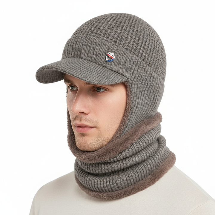 Gestrickte Herrenmütze Mit Schirm - FrostVisor