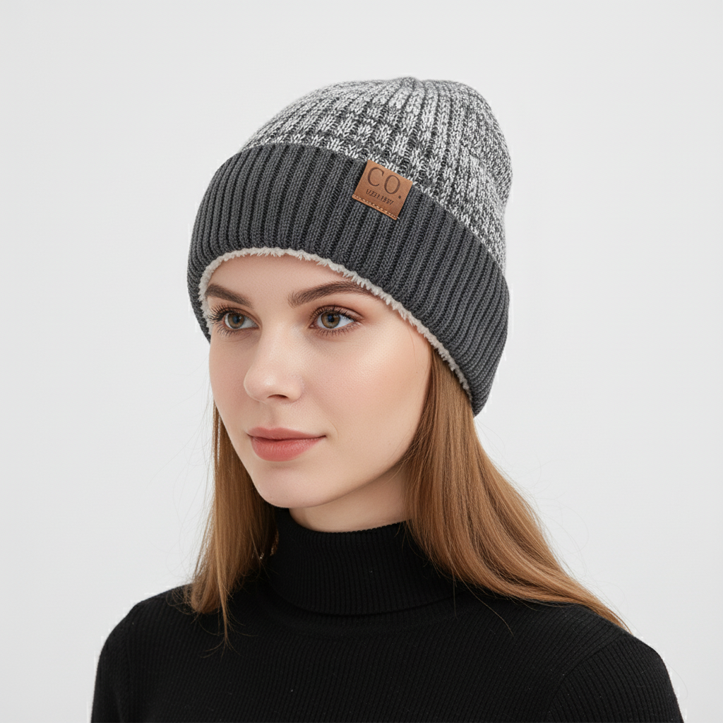 Gestrickte Wintermütze Mit Umschlag - WarmVibe