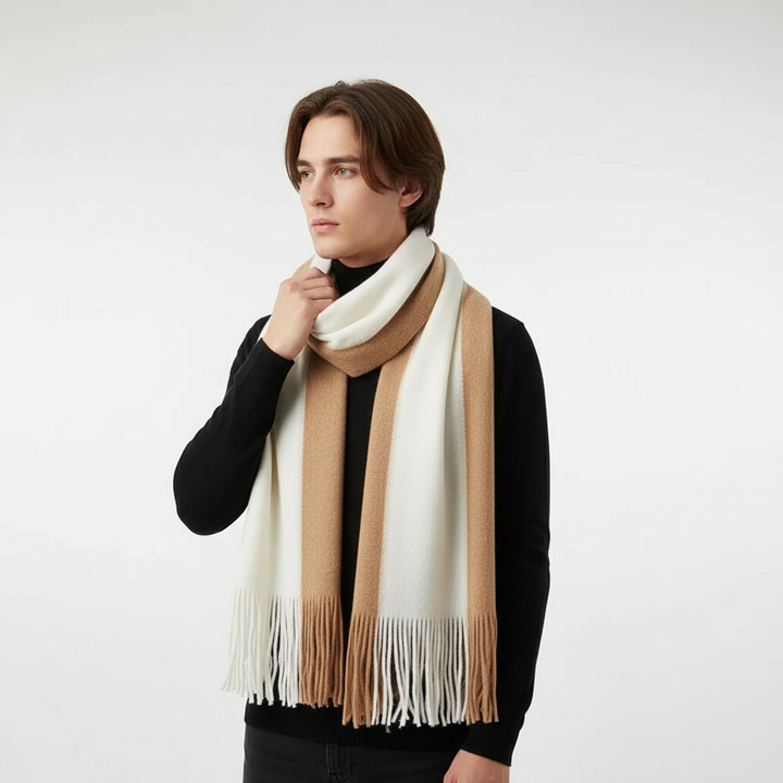 Gestrickter Schal Mit Fransenabschluss - Flaushade