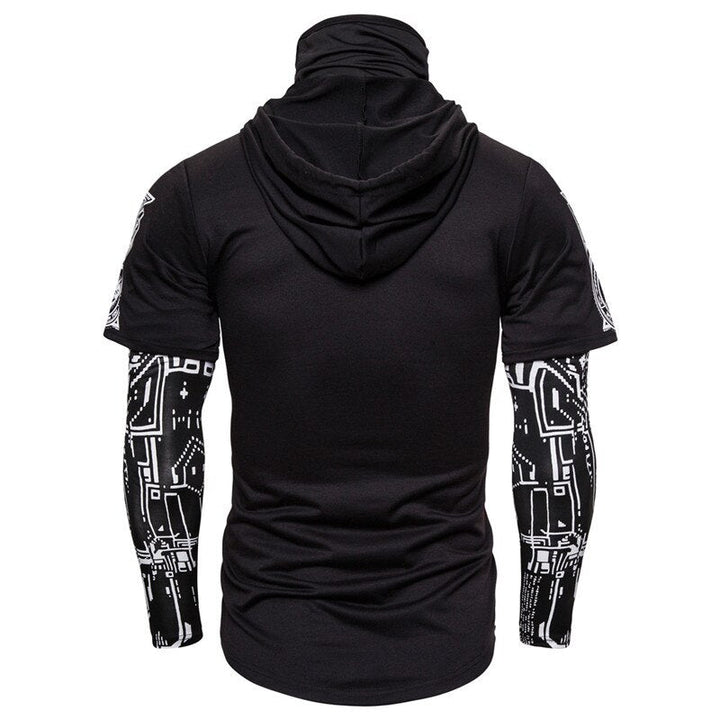 Herren-Hoodie z wbudowaną maską czaszki – Jesienna edycja ShadowX