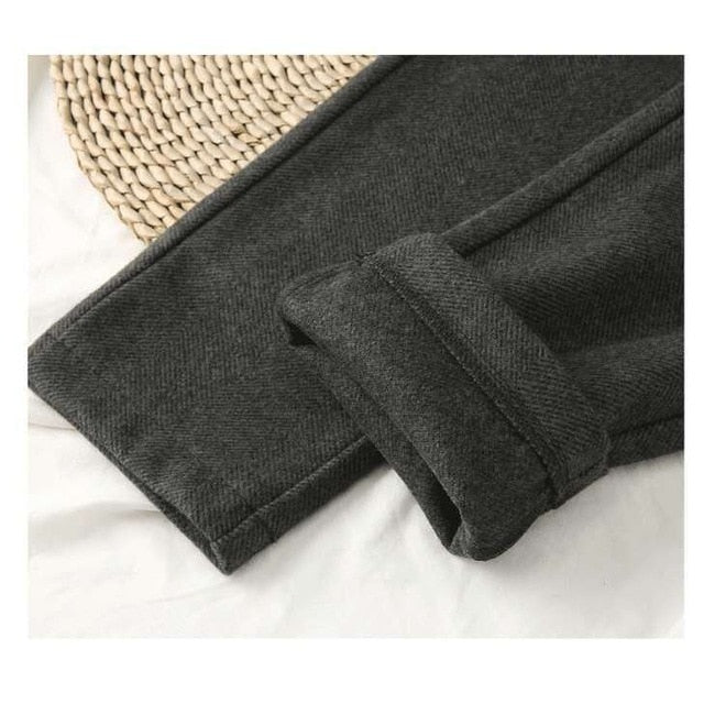 Damskie spodnie harem z wełny na jesień i zimę – Amara