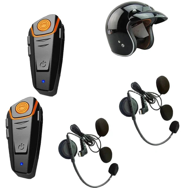 Wodoszczelny interkom motocyklowy Bluetooth z FM i zasięgiem 1000 m (100 000 cm) – RoadLink