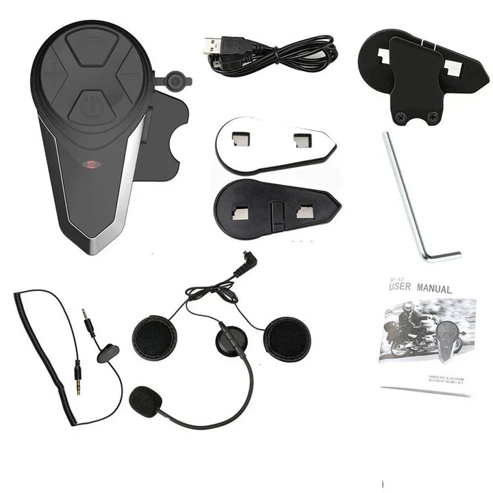 Kask motocyklowy z interkomem Bluetooth z FM i zasięgiem 1000 m (100 000 cm) – RoadLink S3