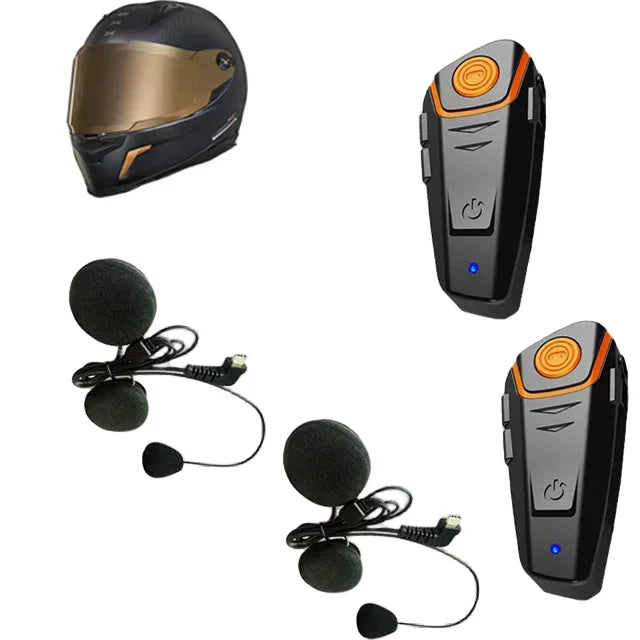 Wodoszczelny interkom motocyklowy Bluetooth z FM i zasięgiem 1000 m (100 000 cm) – RoadLink