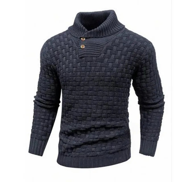 Herrenpullover Mit Schalkragen Und Strickmuster - Lenny