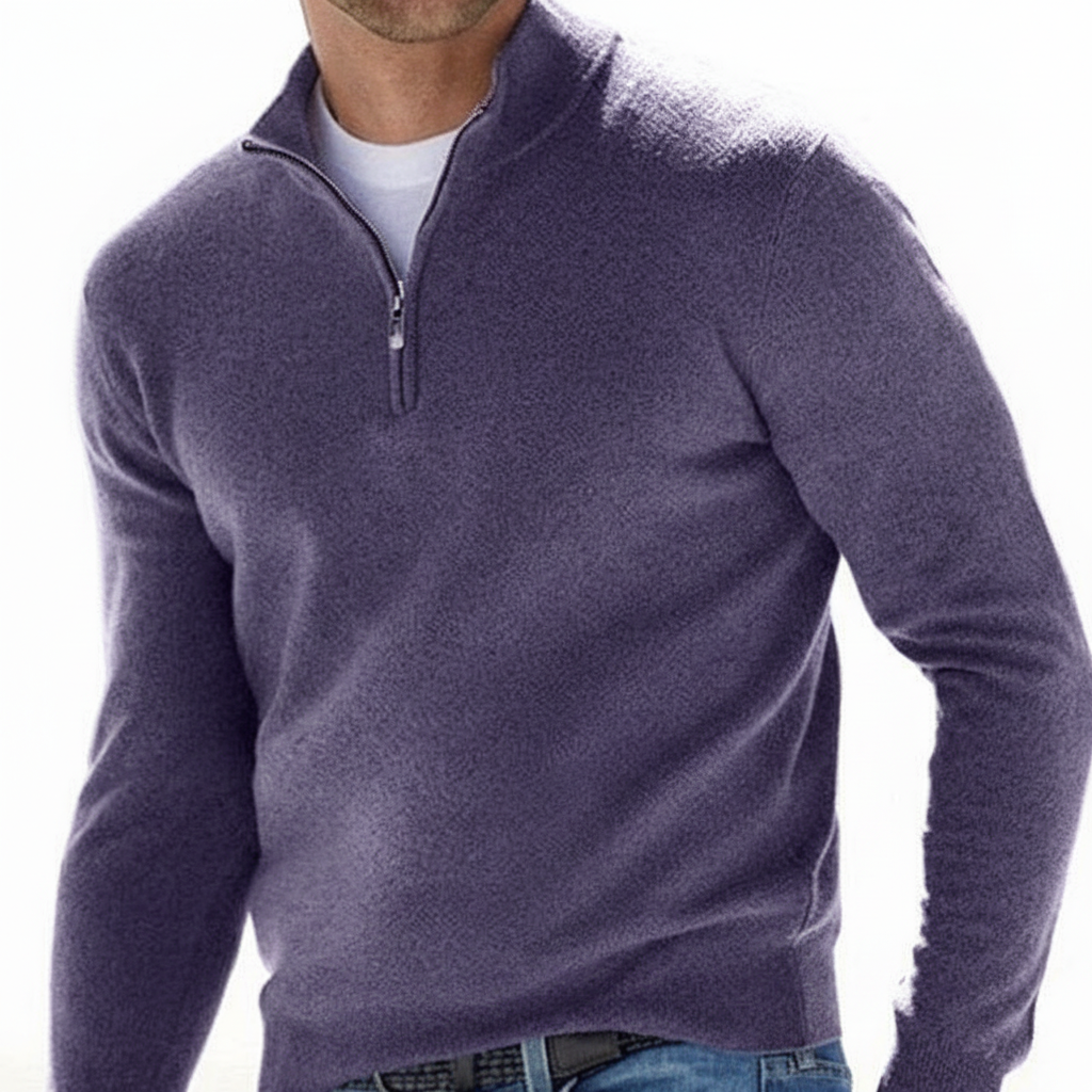 Herrenpullover Mit Reißverschluss -  Leonard