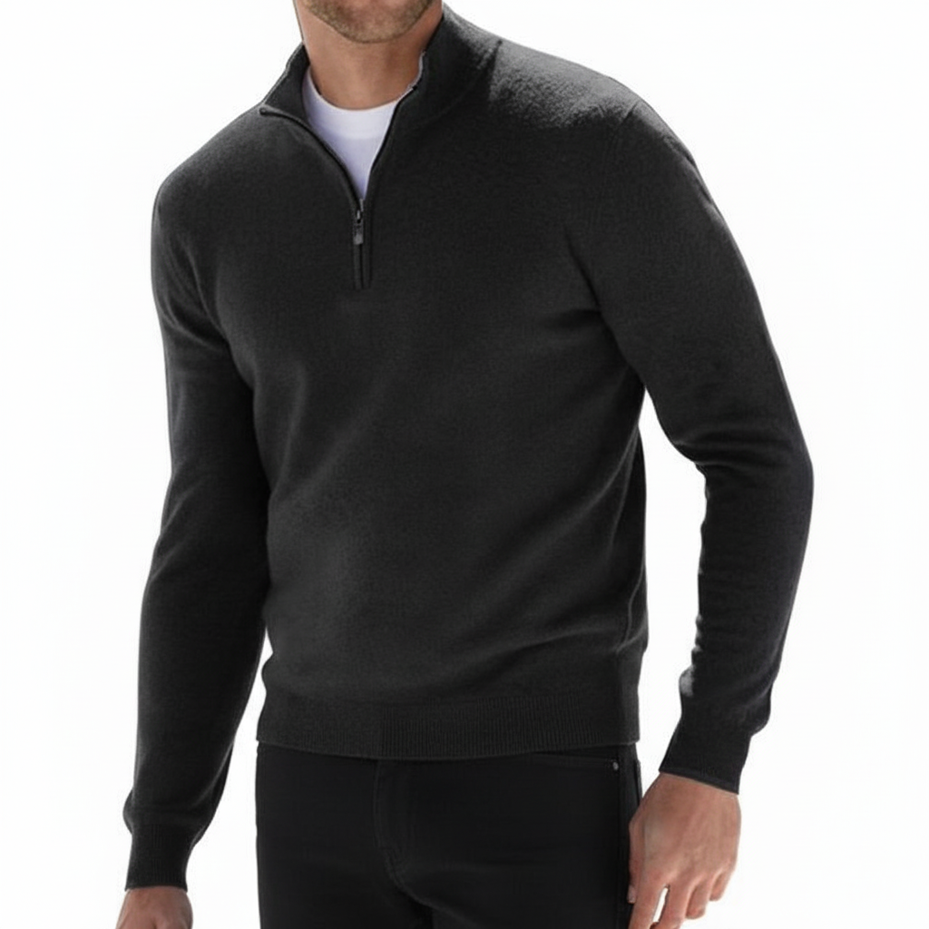 Herrenpullover Mit Reißverschluss -  Leonard