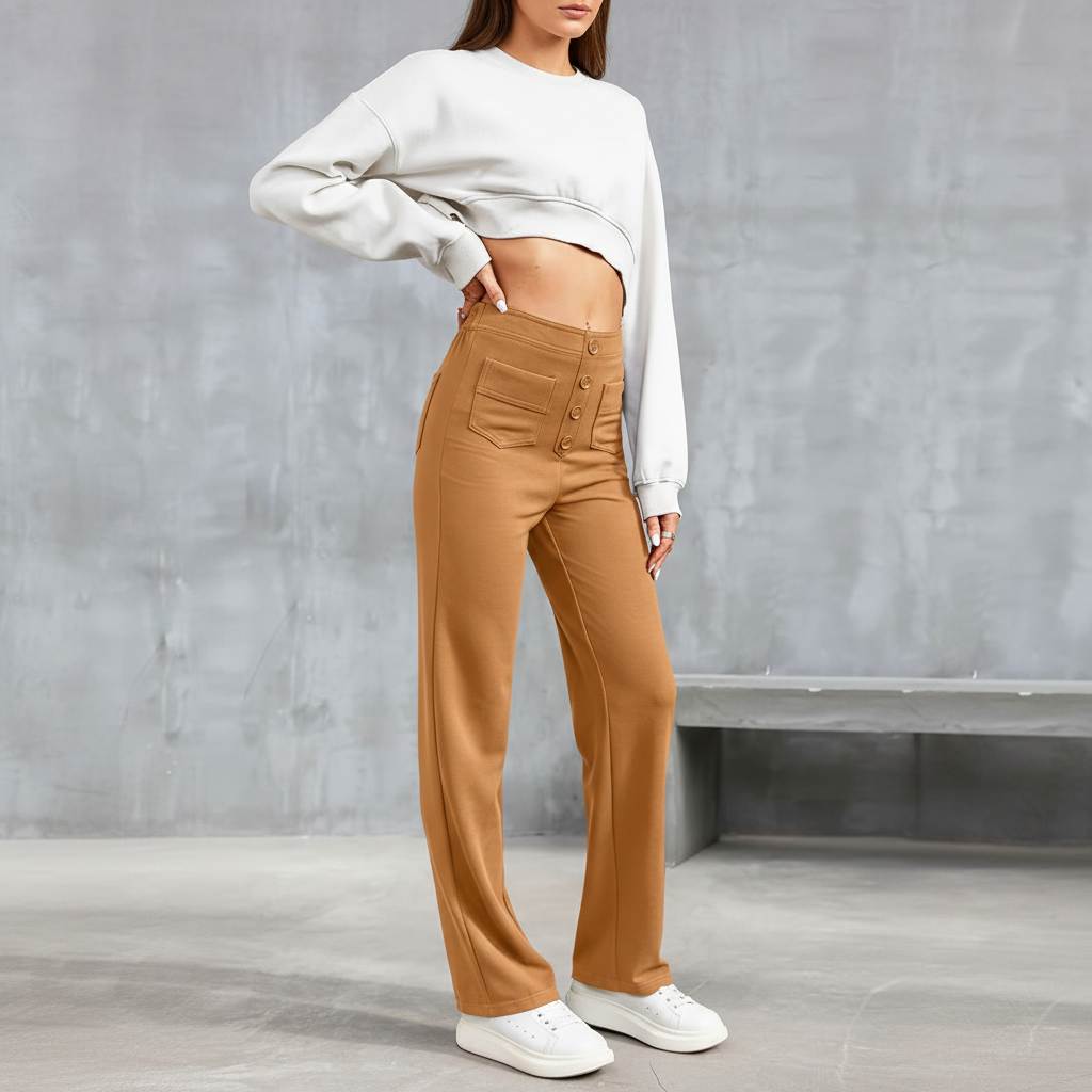 Hoch Geschnittene Hose - Selina