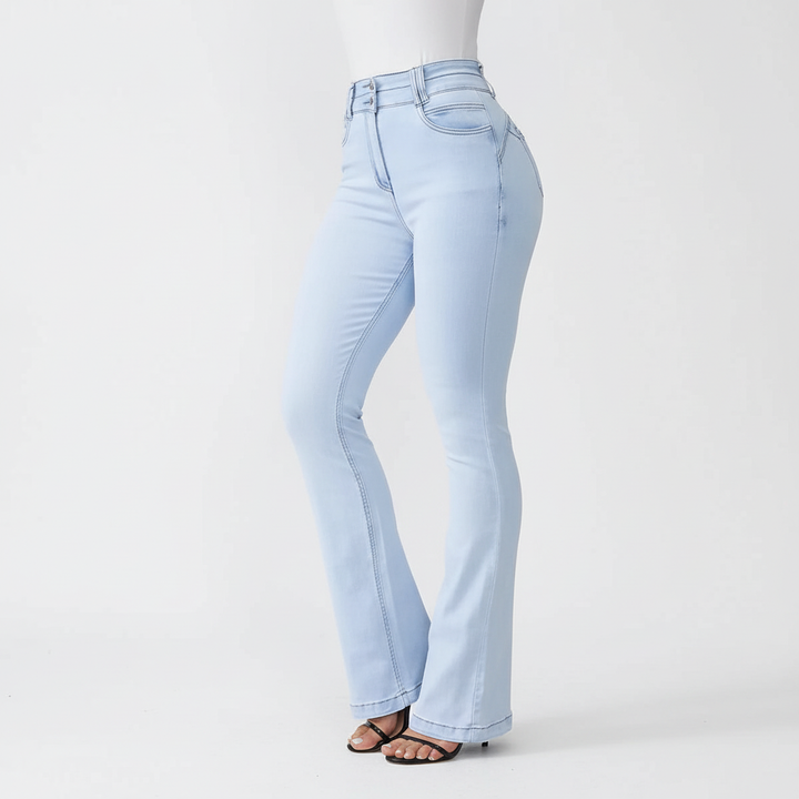Hoch Geschnittene Stretchjeans - Elisa