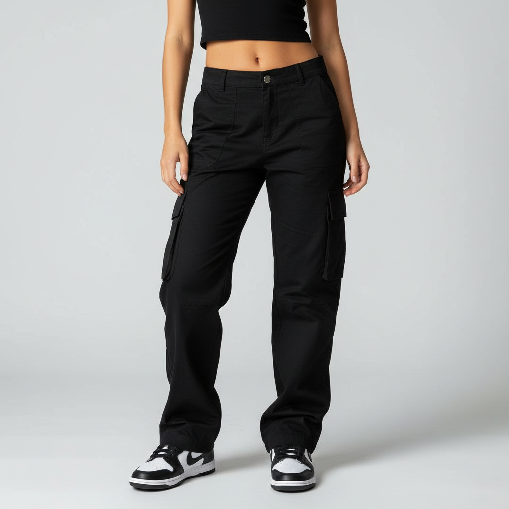 Hohe Taille Cargo Hose - Valentina