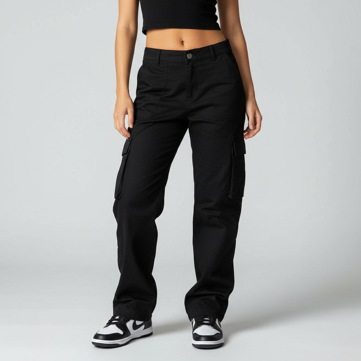 Hohe Taille Cargo Hose - Valentina