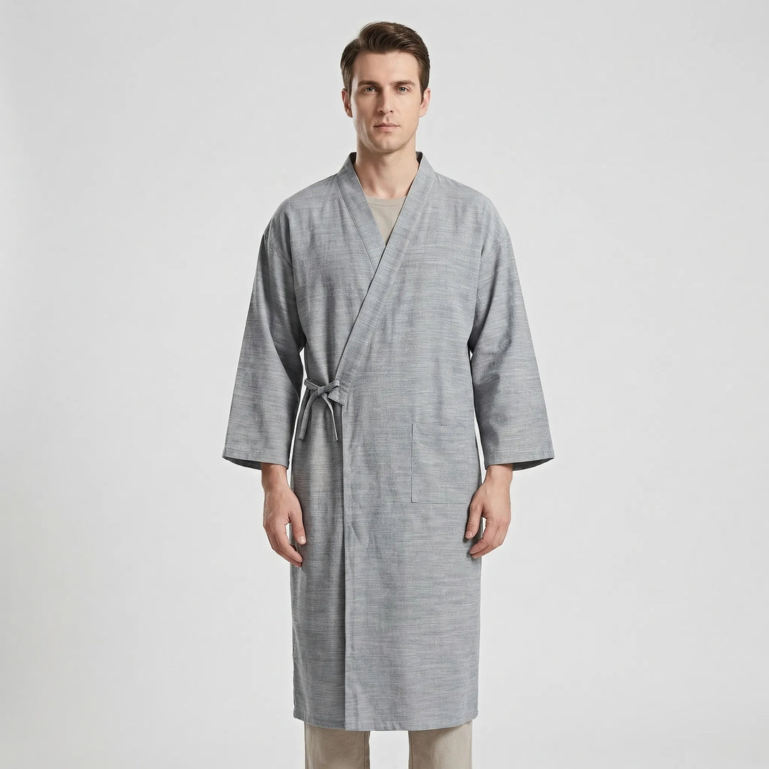 Japanese Kimono-Style Mens Dressing Gown - Blake