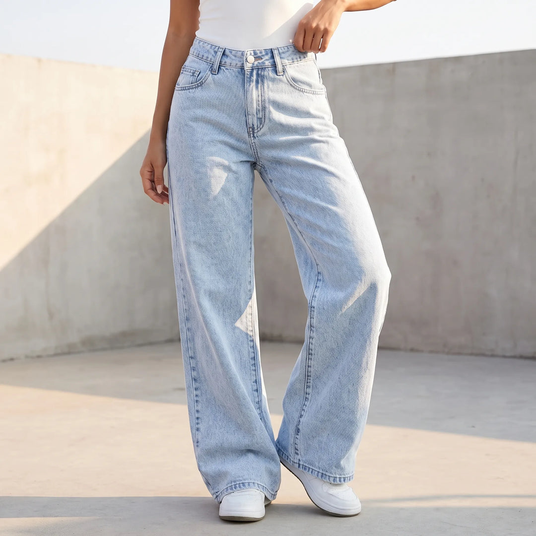 Jeansy Wide Leg Damskie -  Jill