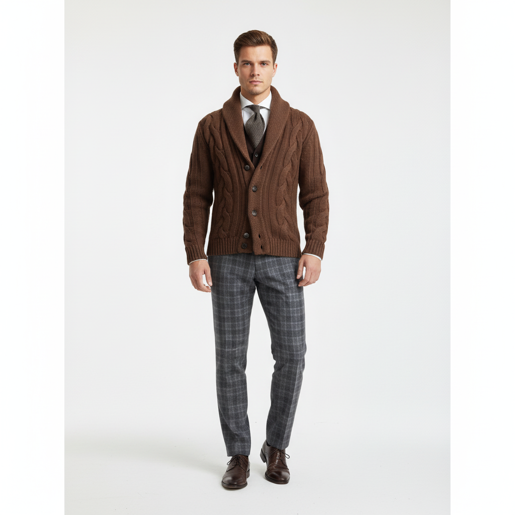 Kabelstrick-Weste - Ethan