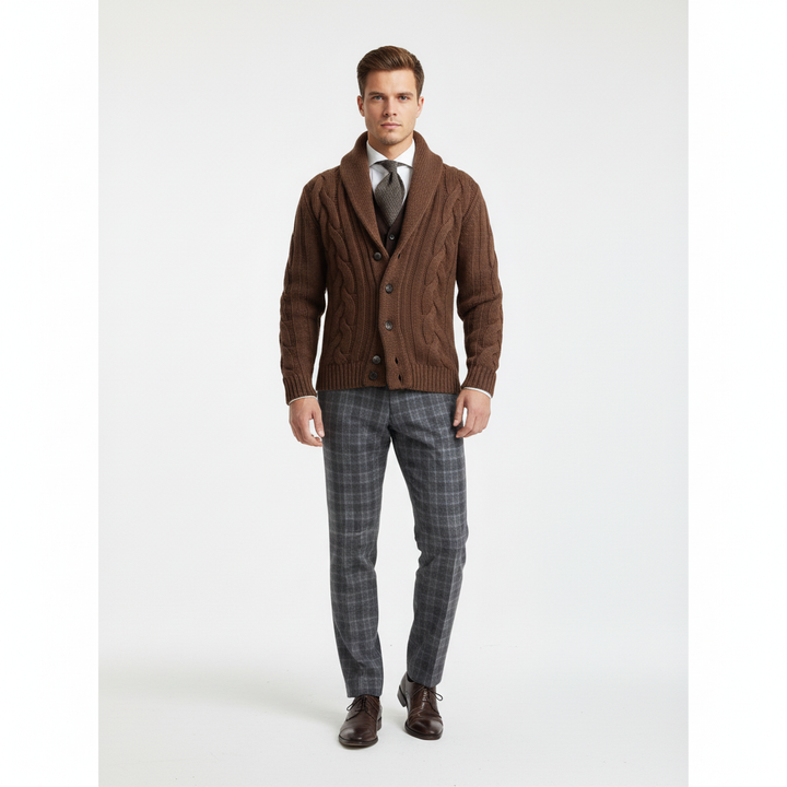 Kabelstrick-Weste - Ethan