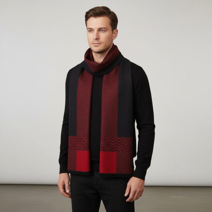 Kariertes Herrenschal Kaschmir Mischgewebe - HeatLoom