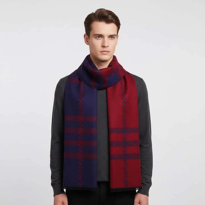 Kariertes Herrenschal Kaschmir Mischgewebe - HeatLoom