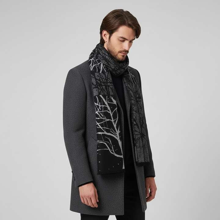 Kariertes Herrenschal Kaschmir Mischgewebe - HeatLoom