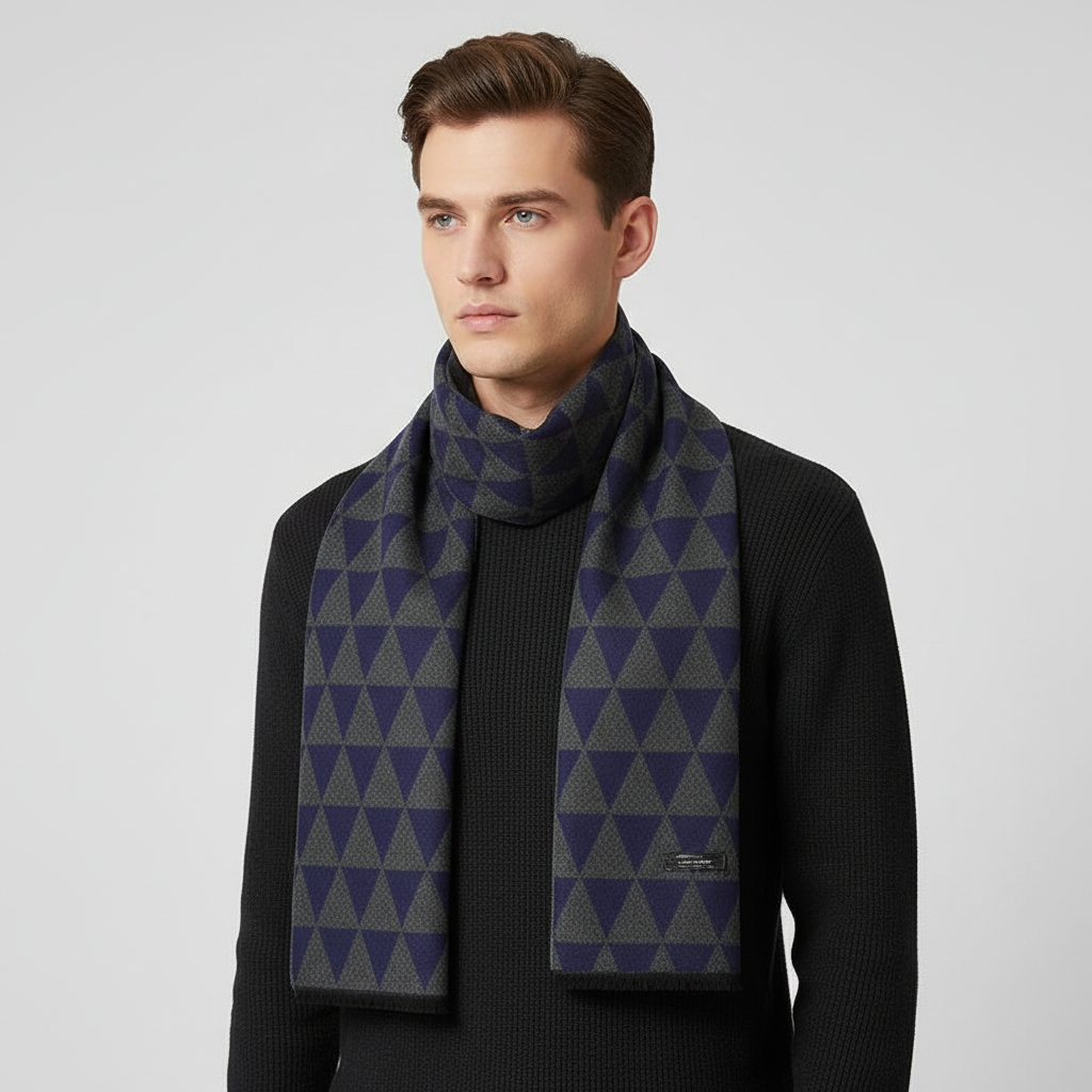 Kariertes Herrenschal Kaschmir Mischgewebe - HeatLoom
