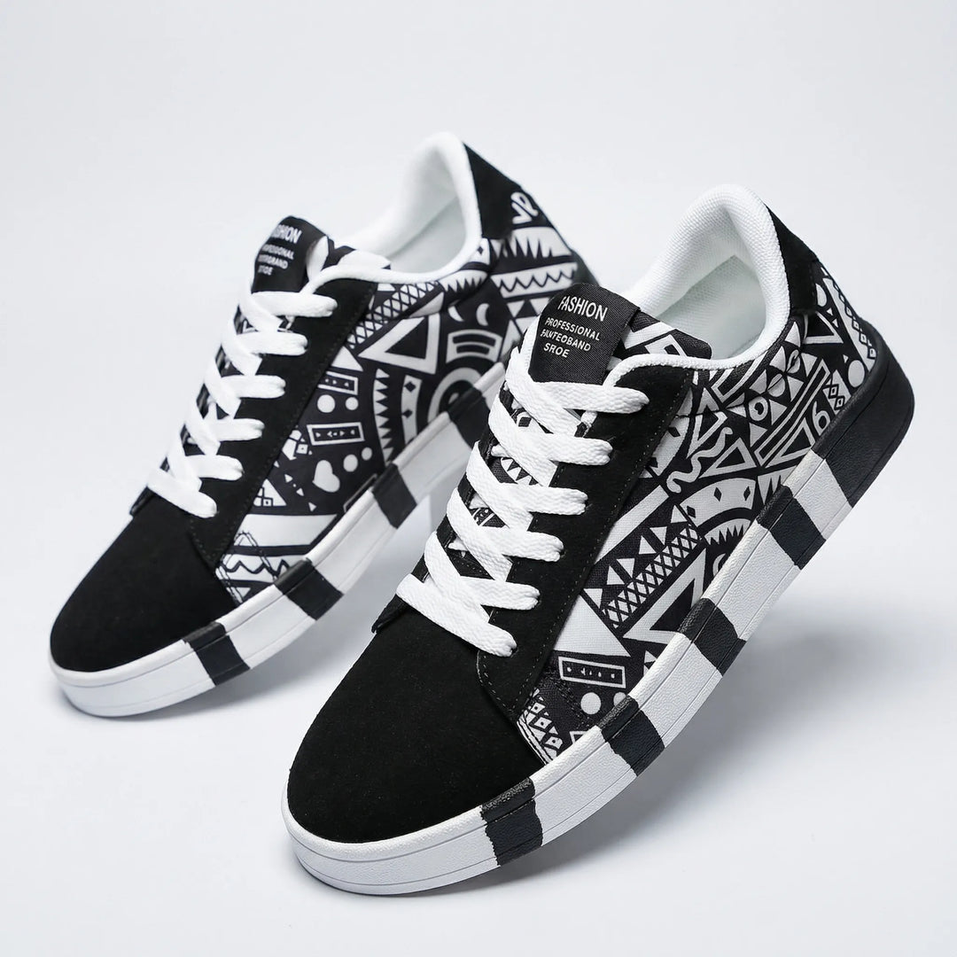 Kleurrijke Sneaker Met Grafisch Allover-Patroon - Bernard