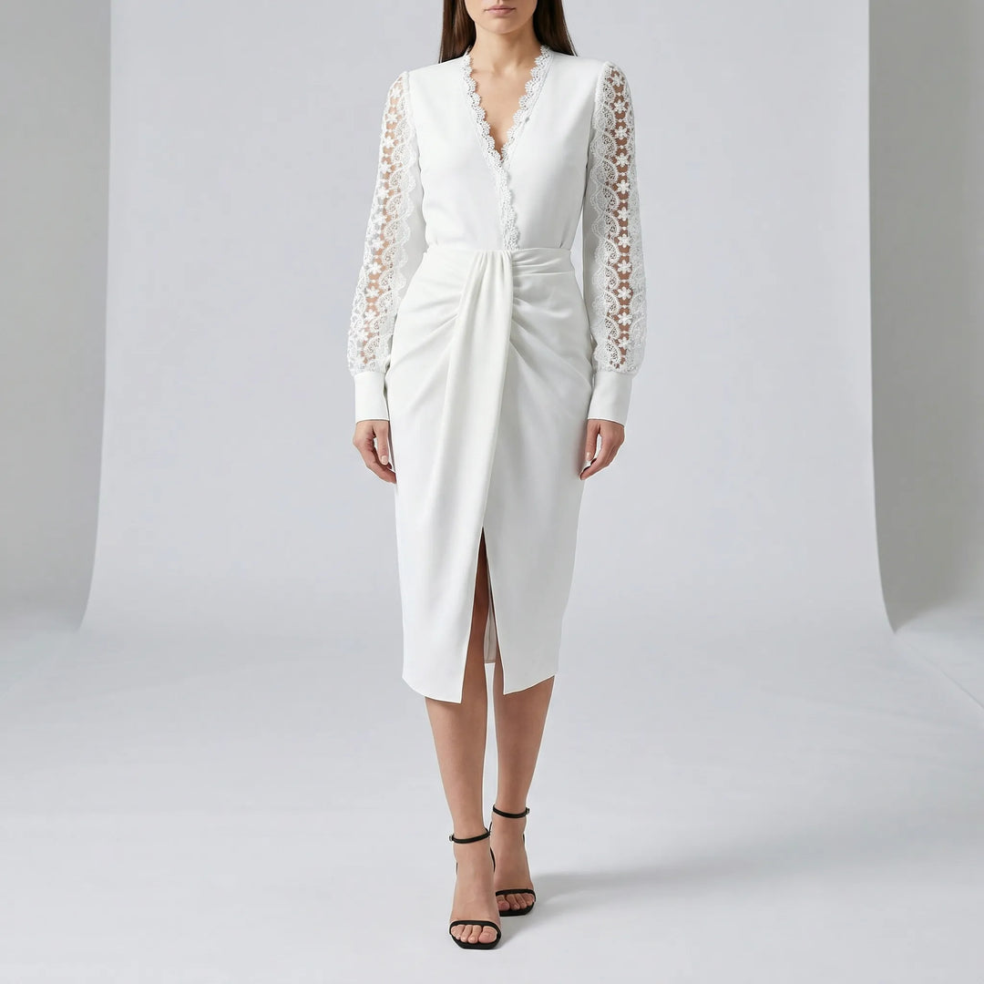 Knielanges Wickelkleid - Sandy