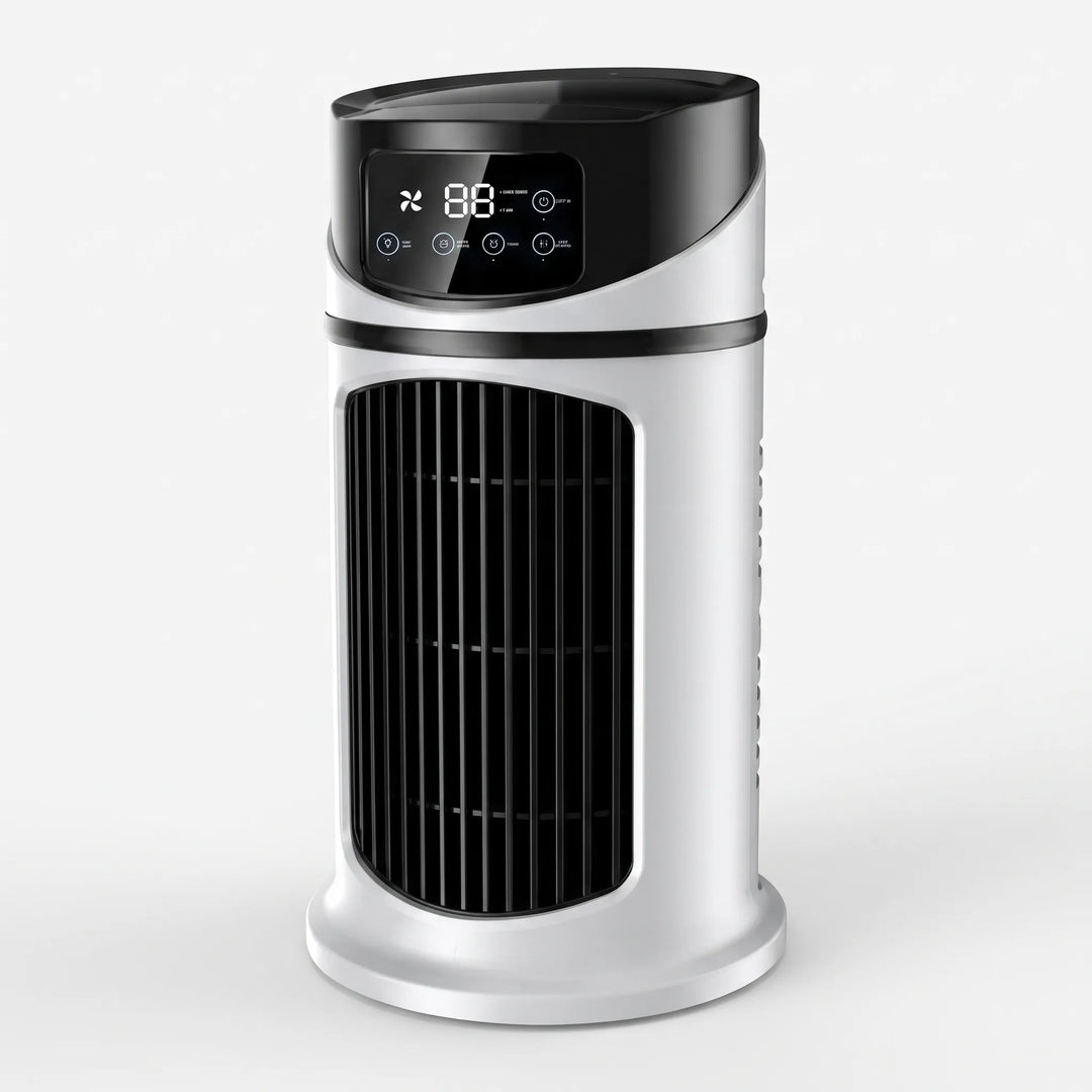 Kompakter Tischventilator Mit Integrierter Wasserkühlung - Breezify