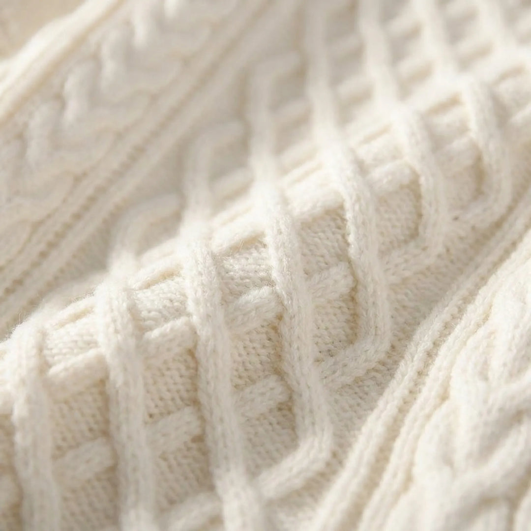 Langarm-Zopfmuster-Pullover - David