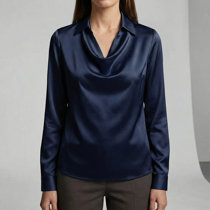 Langärmelige Drapée-Bluse - Ceylin