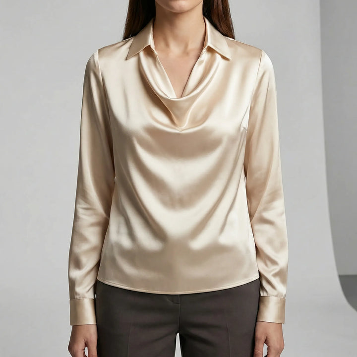 Langärmelige Drapée-Bluse - Ceylin