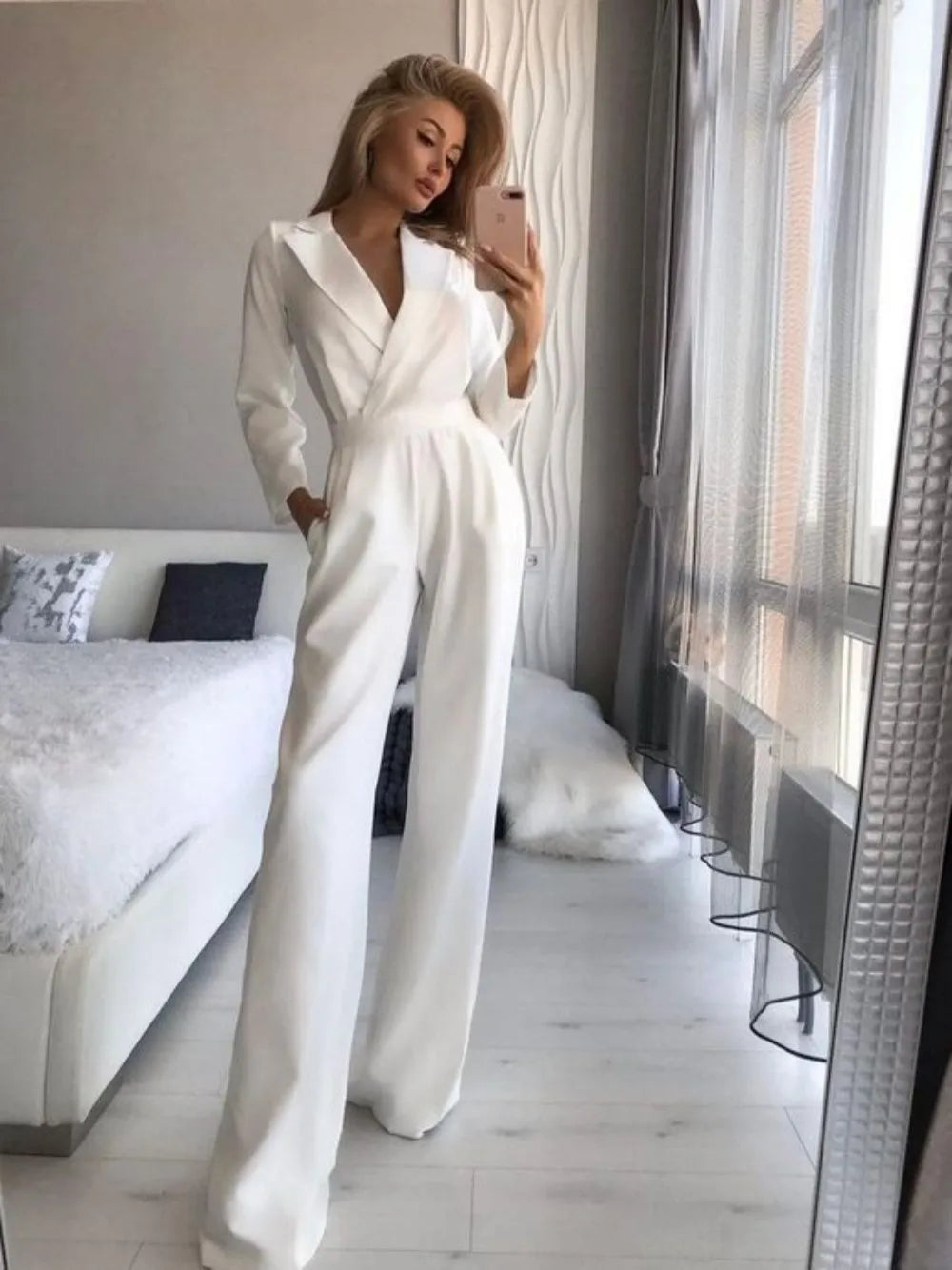 Langärmeliger Jumpsuit Mit Tailliertem Schnitt - Frederike