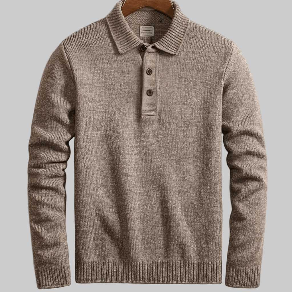 Langärmeliger Polo-Pullover - Tiago