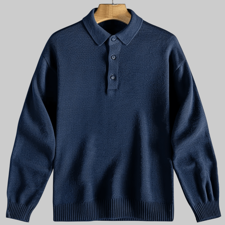 Langärmeliger Polo-Pullover - Tiago