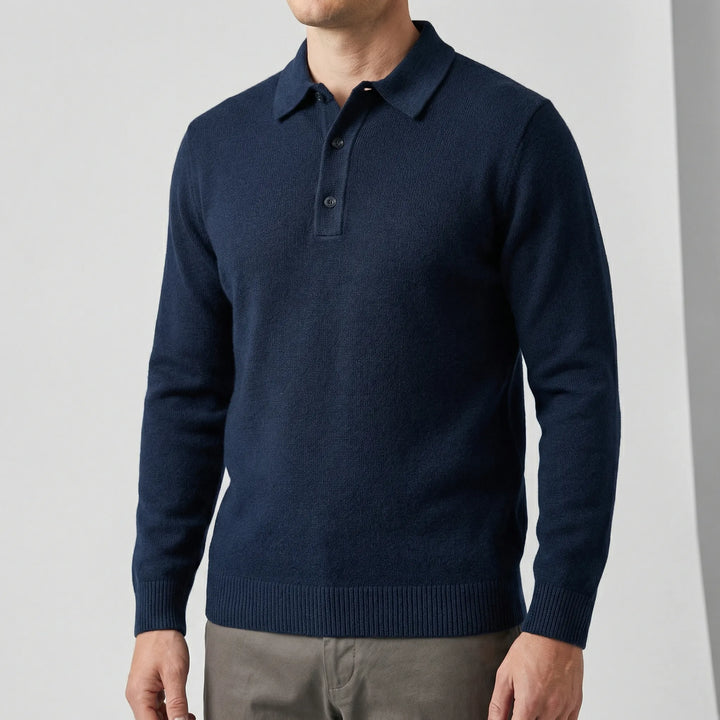 Langärmeliger Polo-Pullover - Tiago