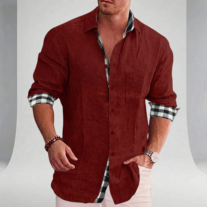 Langarmhemd Mit Knopfleiste - Linus