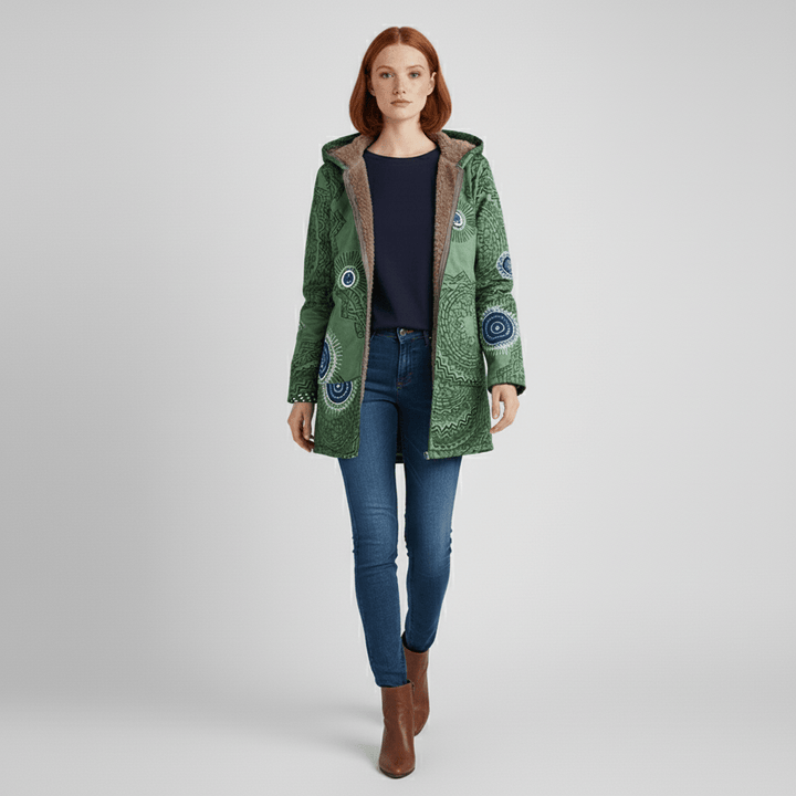 Lange Taillierte Kapuzenjacke - Philine
