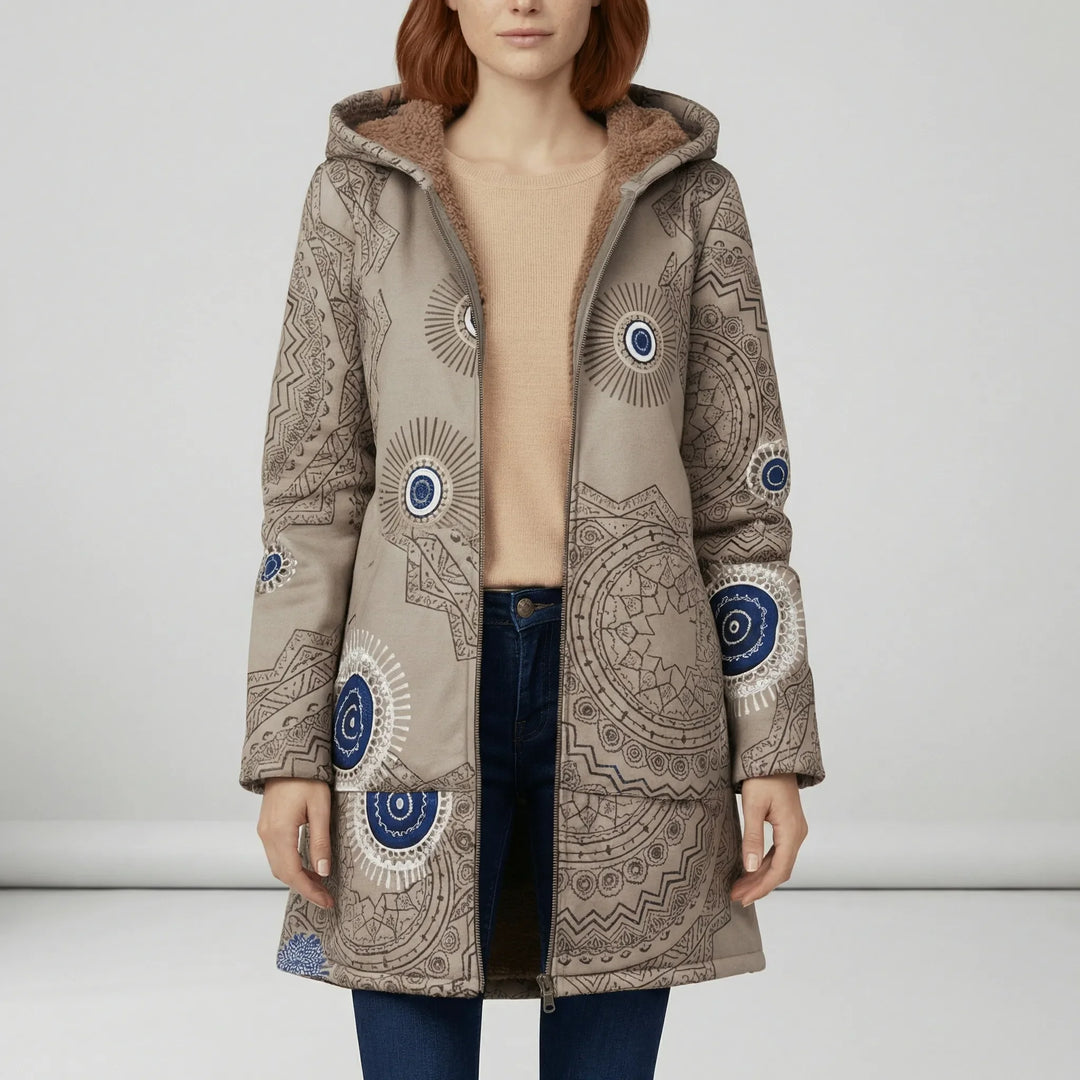 Lange Taillierte Kapuzenjacke - Philine