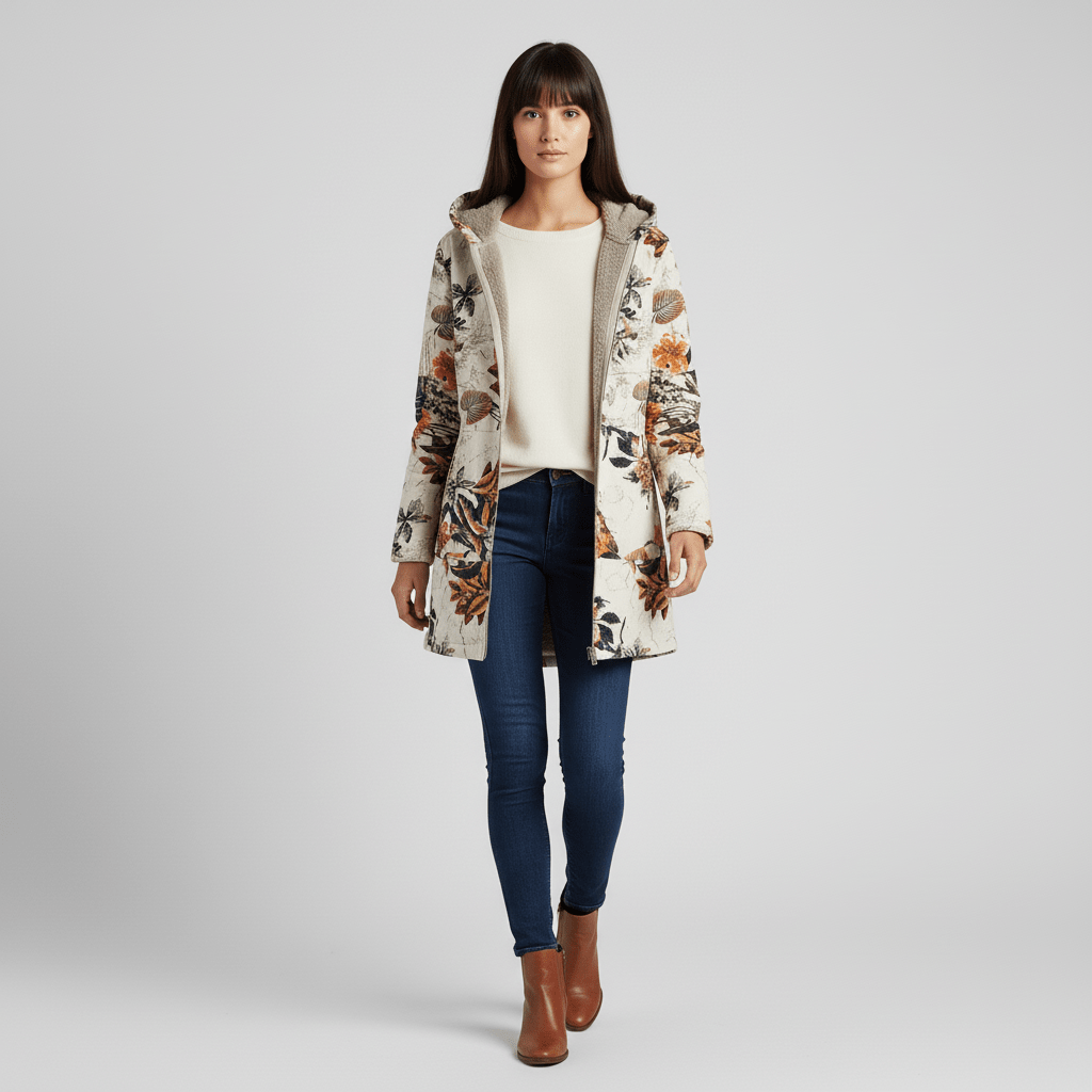 Lange Taillierte Kapuzenjacke - Philine