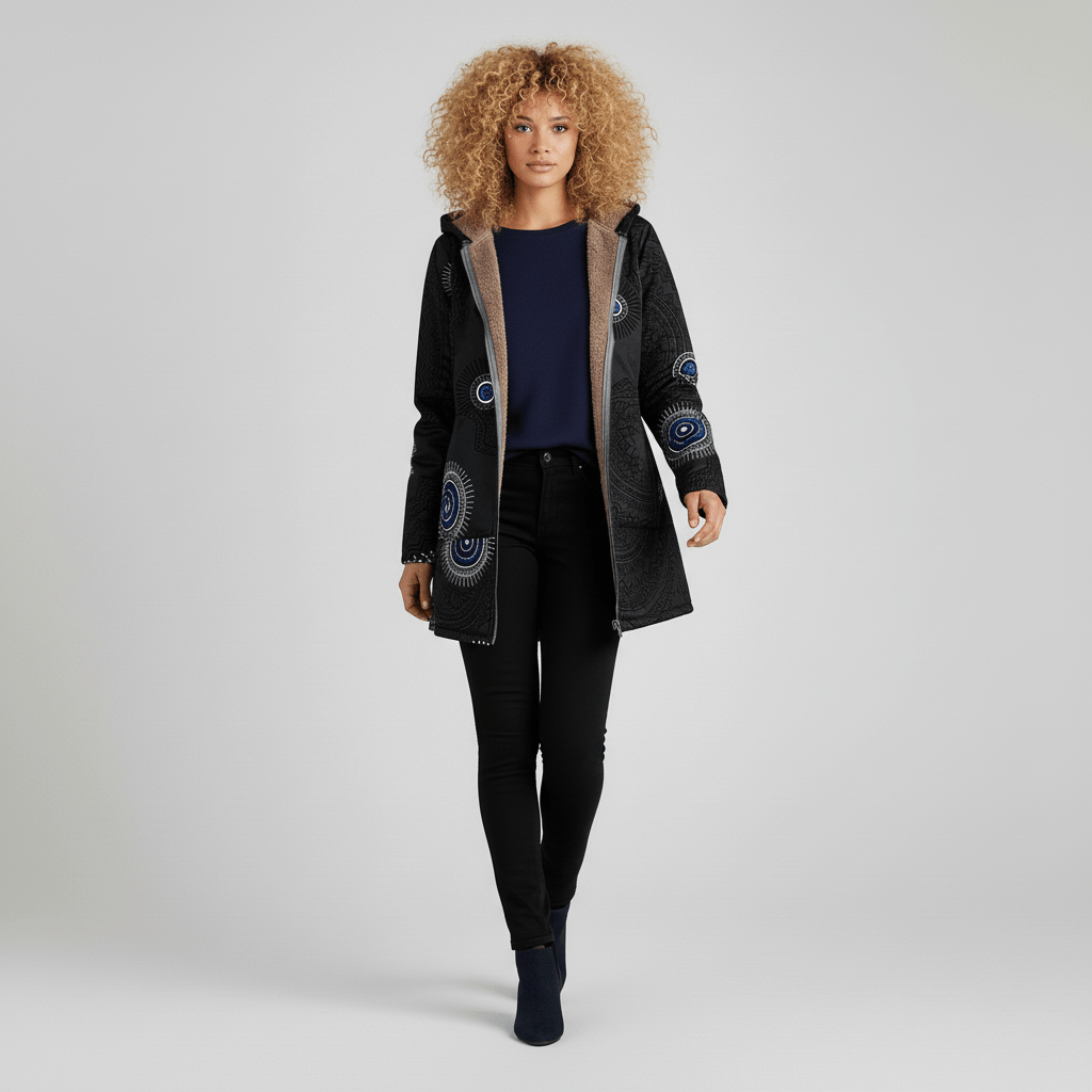 Lange Taillierte Kapuzenjacke - Philine
