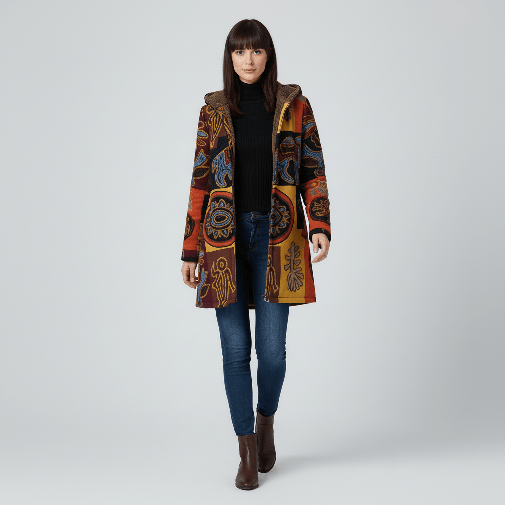 Lange Taillierte Kapuzenjacke - Philine