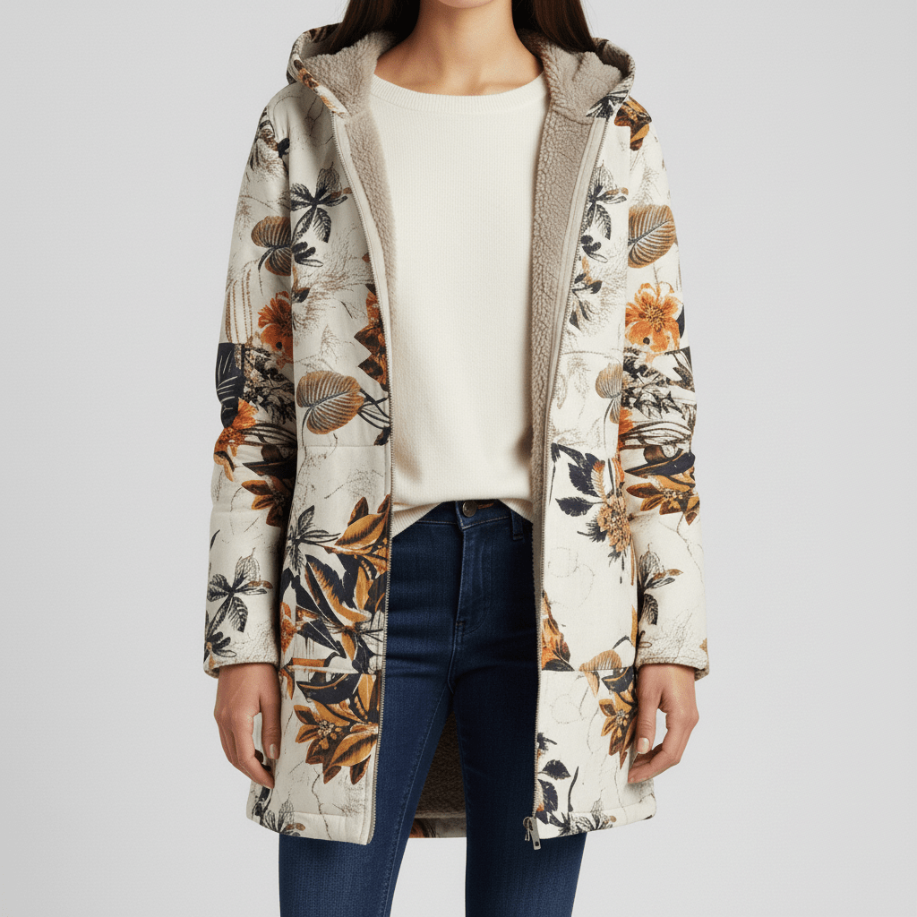 Lange Taillierte Kapuzenjacke - Philine